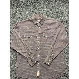 Rafter C Cowboy Collection Mens Western Shirt Large Purple Geometric RC-1540704